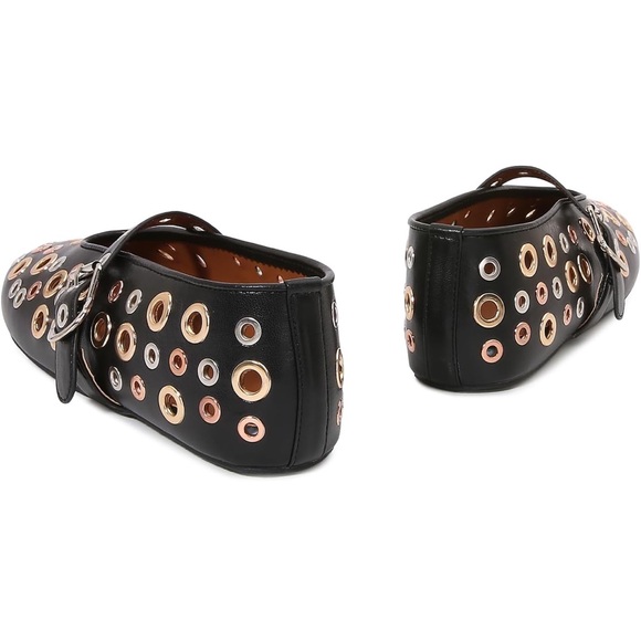 NWOT Faux Leather Ballet Flats in Black - Picture 8 of 8